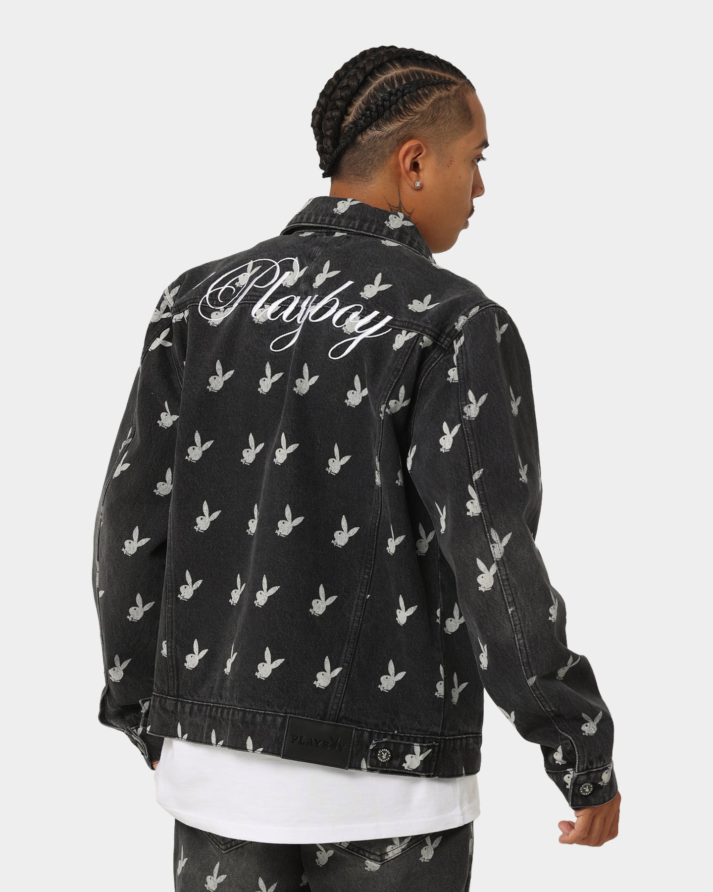 Playboy By CK Players Denim Jacket Black | Culture Kings US