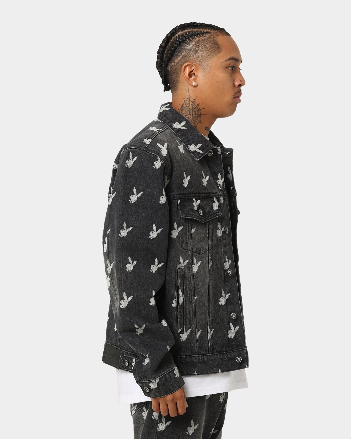 Playboy By CK Players Denim Jacket Black | Culture Kings US