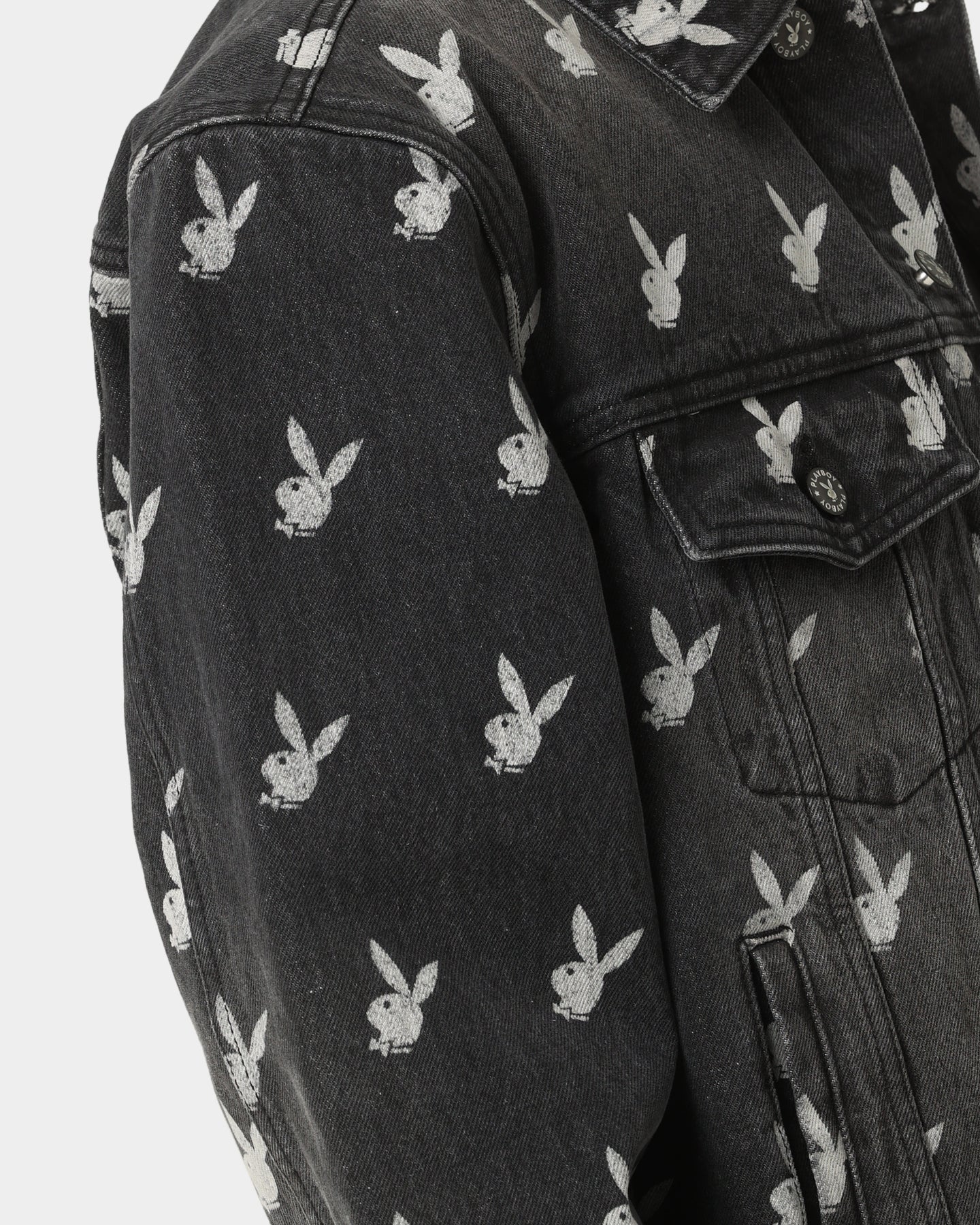 Playboy By CK Players Denim Jacket Black | Culture Kings US