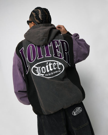 Loiter Splinter Hoodie Black/Purple
