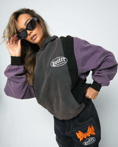 Loiter Splinter Hoodie Charcoal/Purple