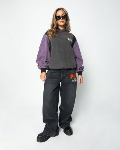 Loiter Splinter Hoodie Charcoal/Purple