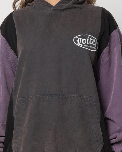 Loiter Splinter Hoodie Charcoal/Purple