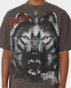 Loiter Wolf Pack Vintage T-Shirt Charcoal