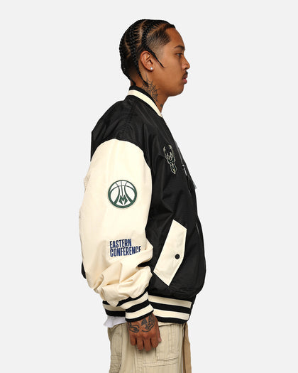 New Era X Alpha Industries Milwaukee Bucks L-2B Bomber Jacket Black