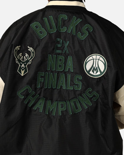 New Era X Alpha Industries Milwaukee Bucks L-2B Bomber Jacket Black