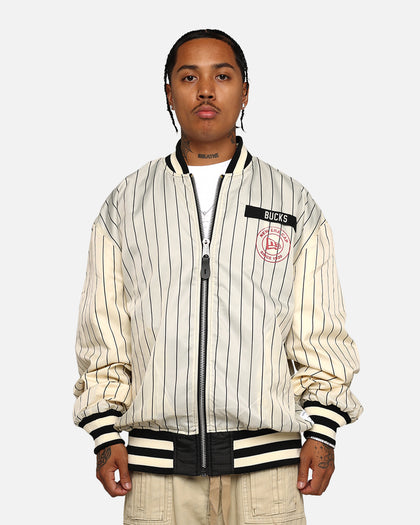 New Era X Alpha Industries Milwaukee Bucks L-2B Bomber Jacket Black