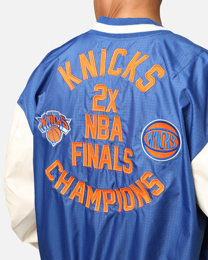 New Era X Alpha Industries New York Knicks L-2B Bomber Jacket Blue