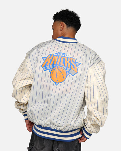 New Era X Alpha Industries New York Knicks L-2B Bomber Jacket Blue