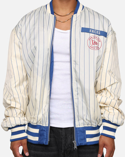 New Era X Alpha Industries New York Knicks L-2B Bomber Jacket Blue