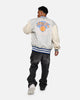 New Era X Alpha Industries New York Knicks L-2B Bomber Jacket Blue