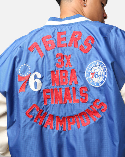 New Era X Alpha Industries Philadelphia 76ers L-2B Bomber Jacket Blue