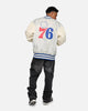 New Era X Alpha Industries Philadelphia 76ers L-2B Bomber Jacket Blue