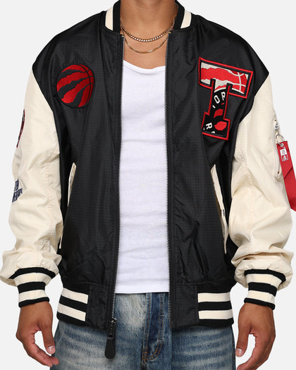 New Era X Alpha Industries Toronto Raptors L-2B Bomber Jacket Black