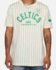 New Era X Alpha Industries Boston Celtics Striped T-Shirt White