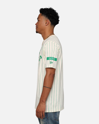 New Era X Alpha Industries Boston Celtics Striped T-Shirt White