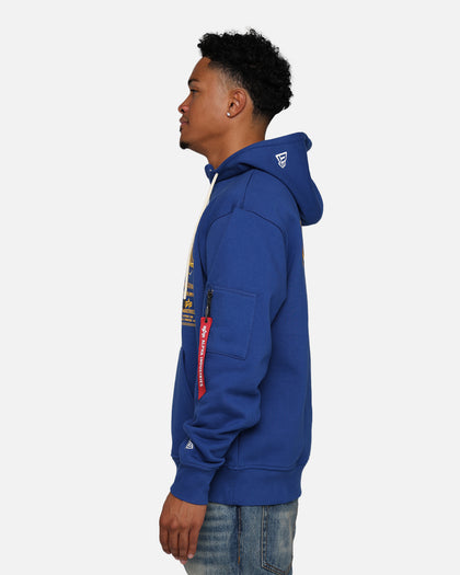 New Era X Alpha Industries Golden State Warriors Zipper Hoodie Blue