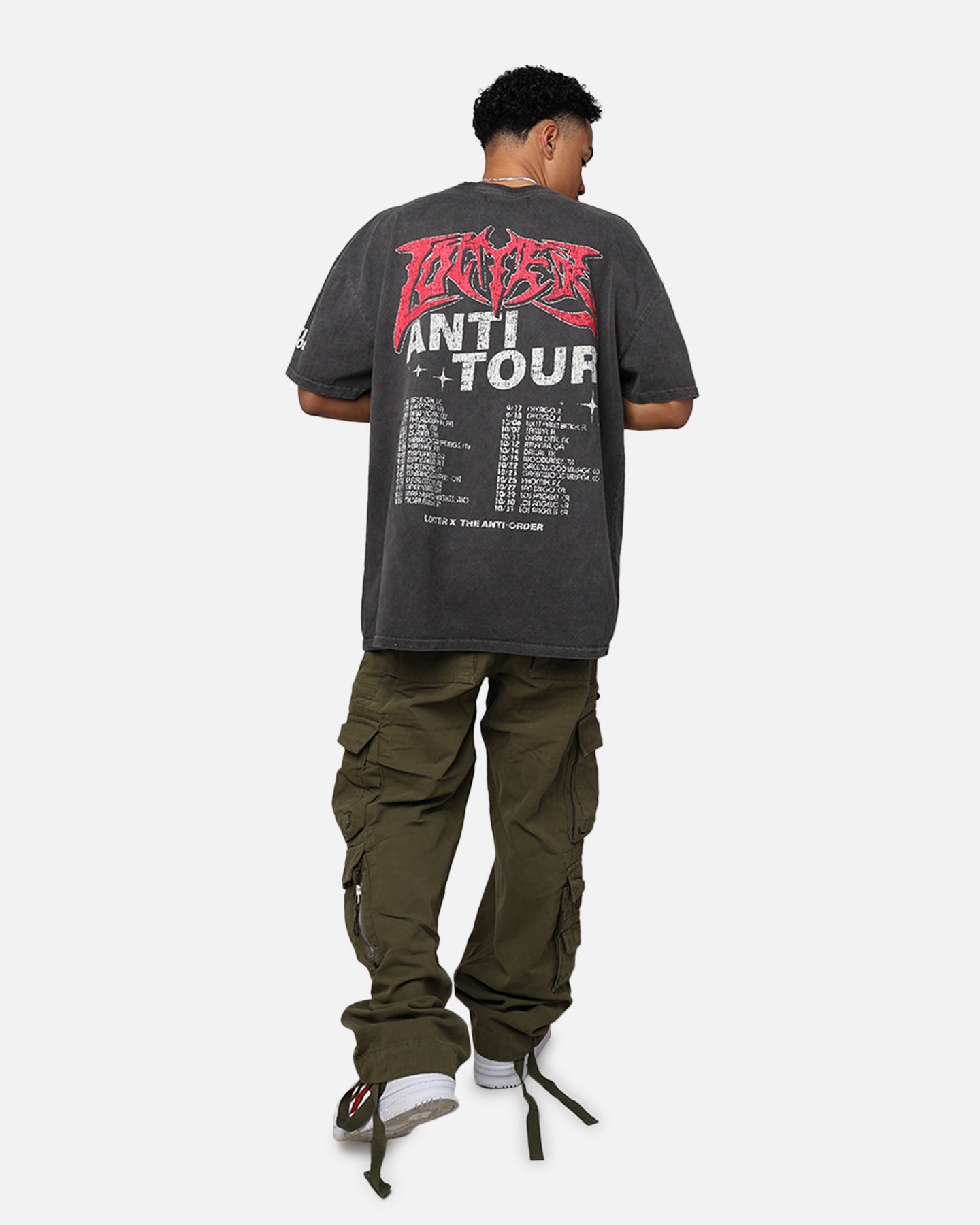 Loiter X The Anti Order Anti Tour Vintage T-Shirt Black Wash