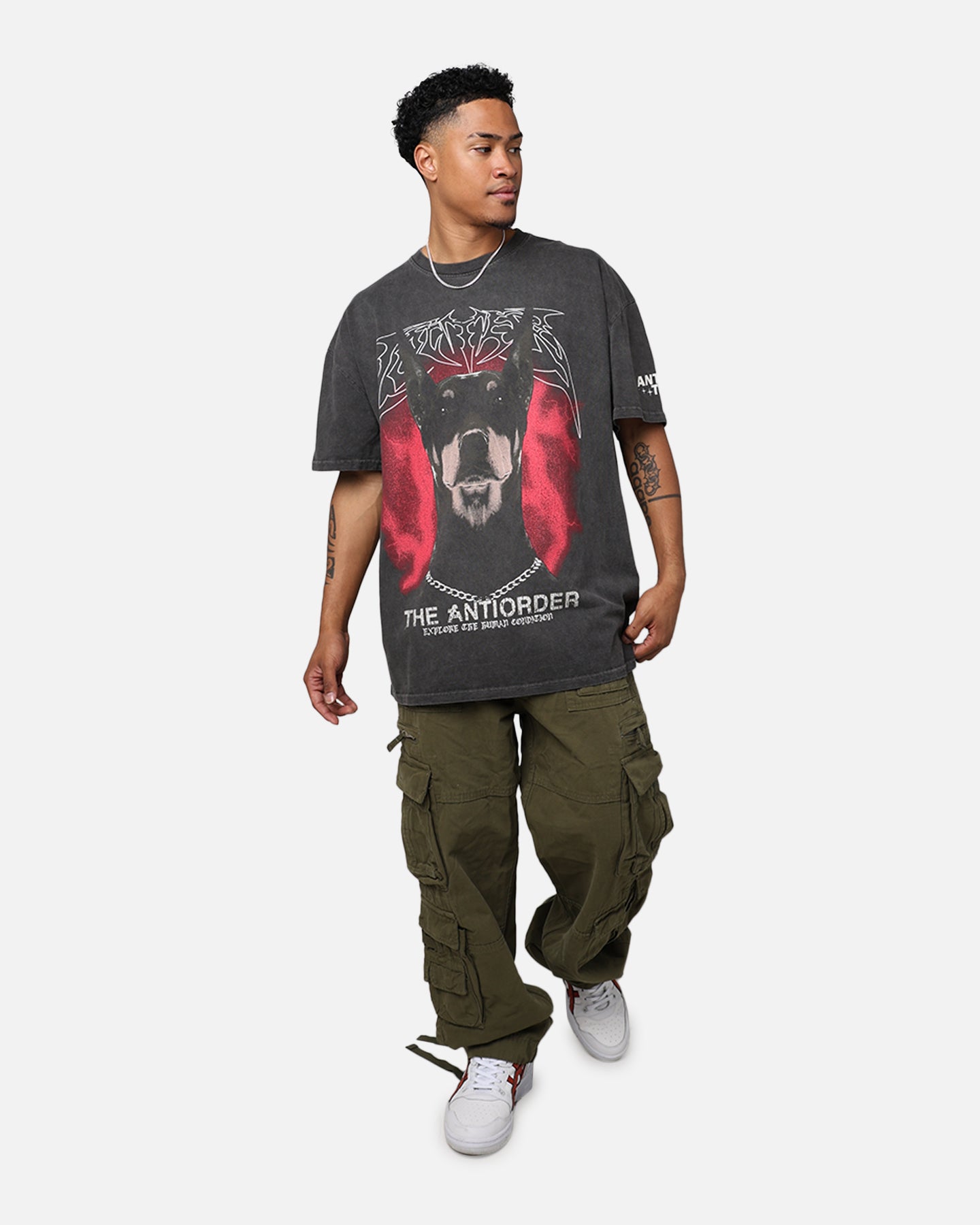 Loiter X The Anti Order Anti Tour Vintage T-Shirt Black Wash