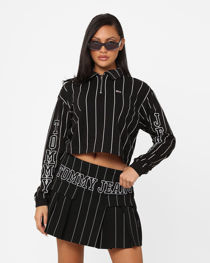 Tommy Jeans Women's Cropped Pinstripe T-Shirt Pinstripe Print
