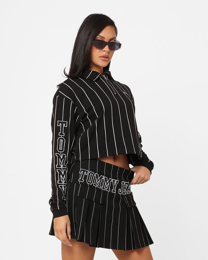 Tommy Jeans Women's Cropped Pinstripe T-Shirt Pinstripe Print