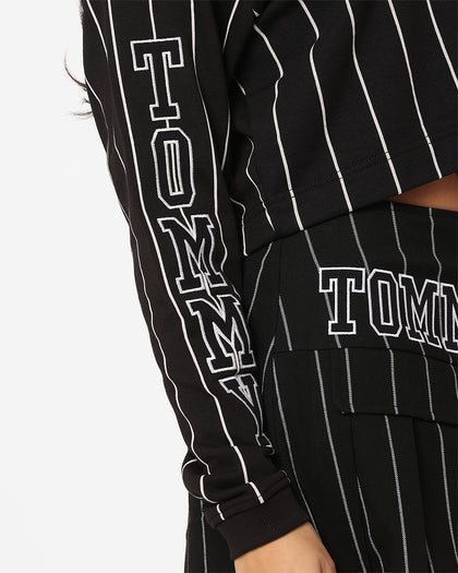 Tommy Jeans Women's Cropped Pinstripe T-Shirt Pinstripe Print