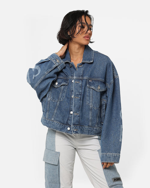 Tommy Jeans Women's Oversized Wide Sleeve Jacket Denim Medium 02