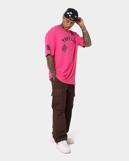 New Era New York Yankees 'Tropical Punch Script Pack' Oversized T-Shirt Hot Pink