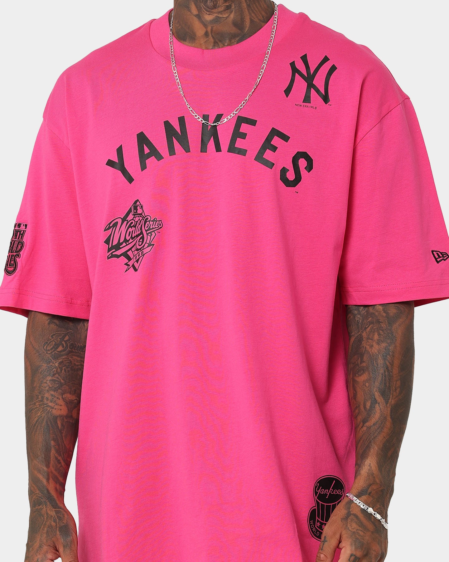 MLB Tシャツ ニューヨーク・ヤンキース ピンク New Era New York Yankees 'Tropical Punch Script Pack' Oversized T