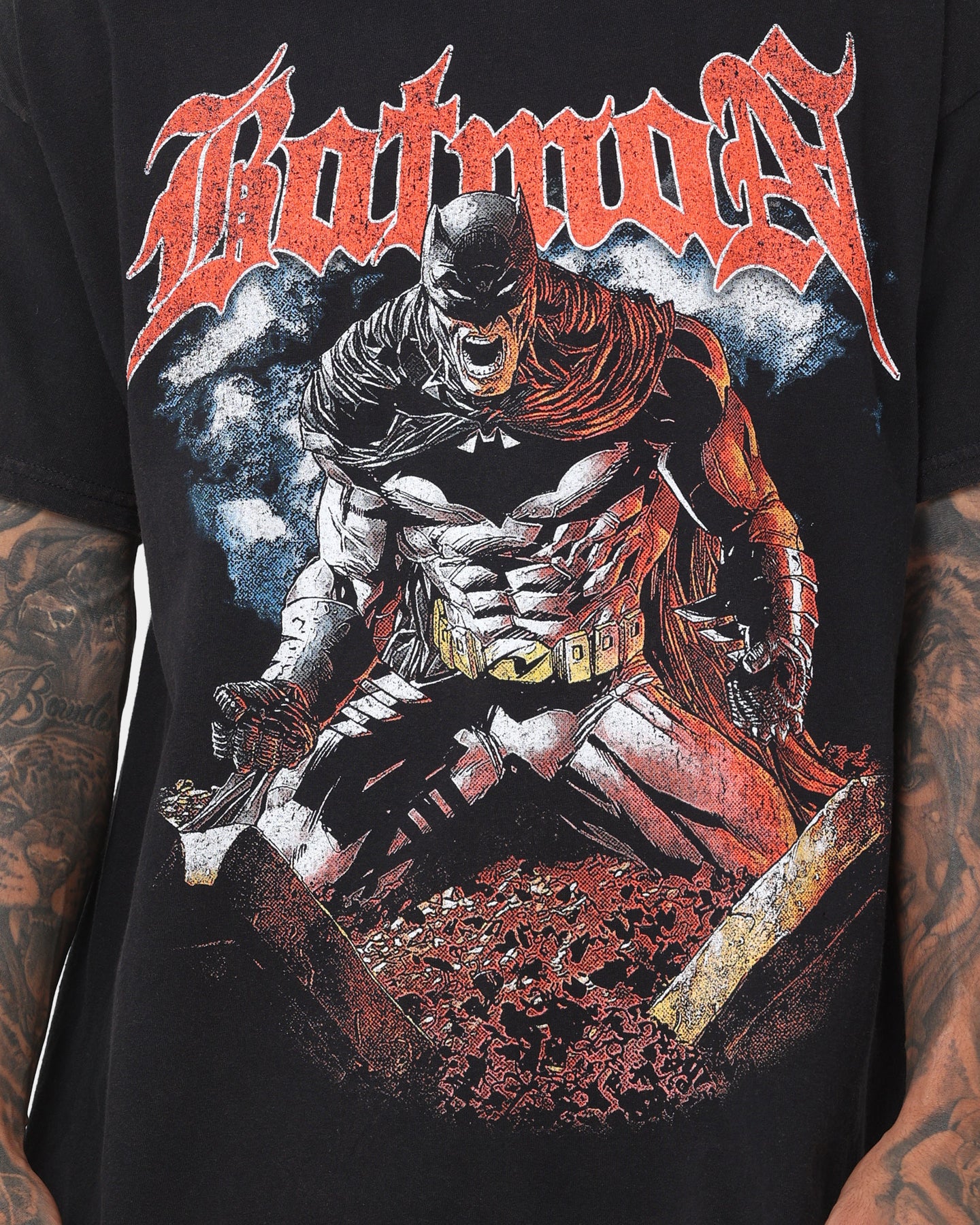 Goat Crew X DC Batman Metal Vintage T-Shirt Black Wash | Culture