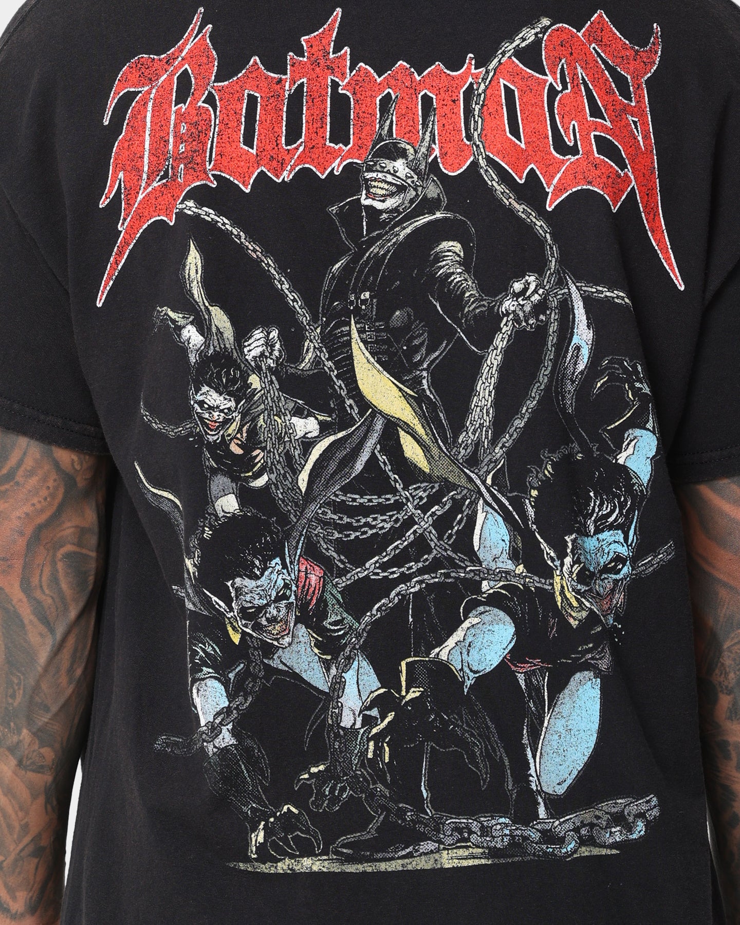 Goat Crew X DC Batman Who Laughs Vintage T-Shirt Black Wash Goat Crew X DC Batman Who Laughs Vintage T-Shirt Black Wash