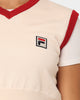 Fila Women's Heritage Cropped Sweater Vest Cream