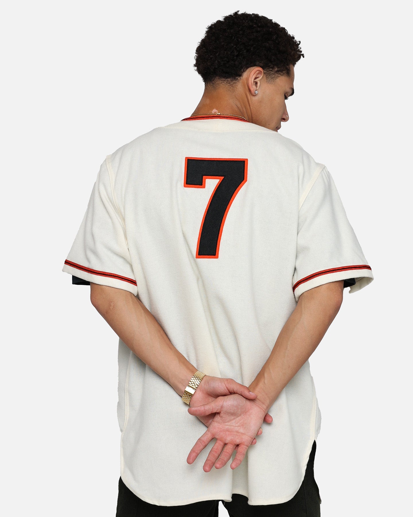 東京 GIANTS ユニフォーム ABE 83 Ebbets Field Flannels Tokyo Kyojin (Giants) 1953 Home Jersey White