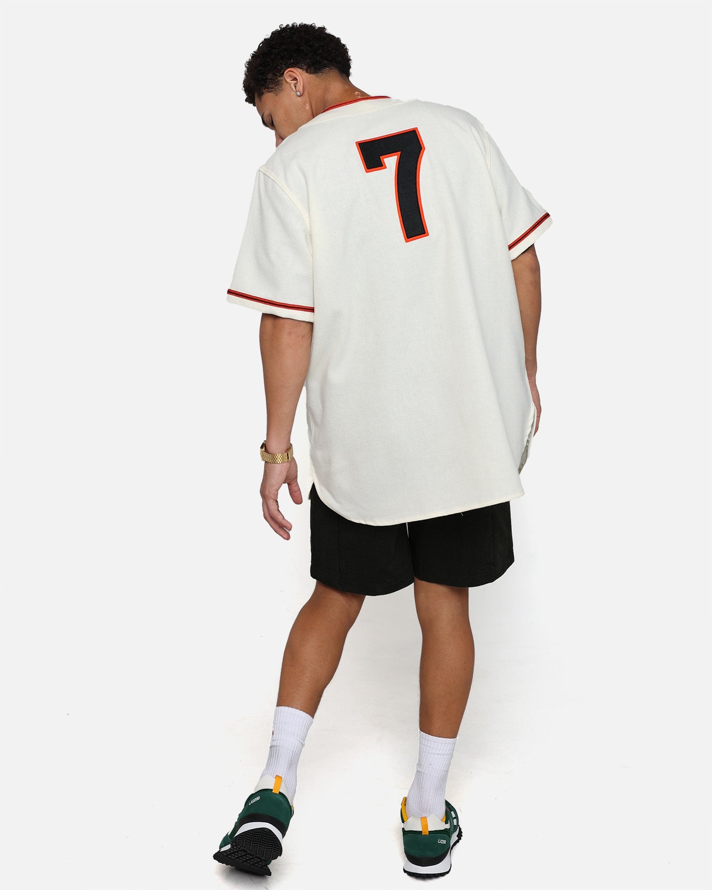 東京 GIANTS ユニフォーム ABE 83 Ebbets Field Flannels Tokyo Kyojin (Giants) 1953 Home Jersey White