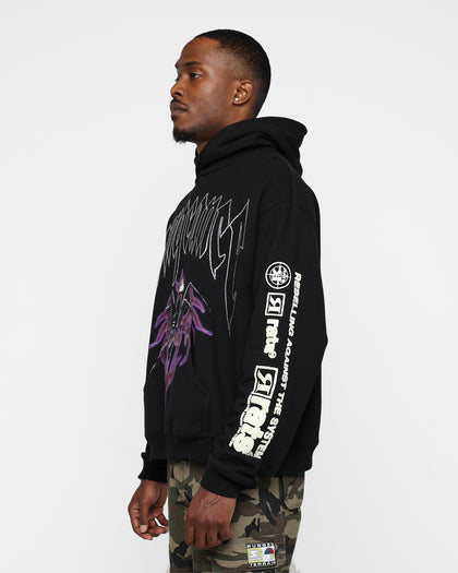 Rats Get Fat Vengeance Rhinestone Hoodie Black