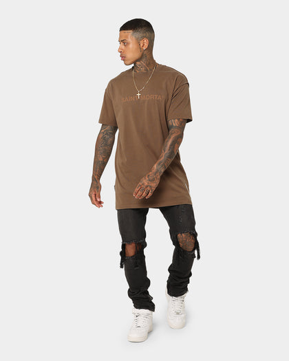Saint Morta Official El Duplo Vintage T-Shirt Vintage Brown
