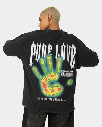 Loiter Pure Love Vintage T-Shirt Black Wash