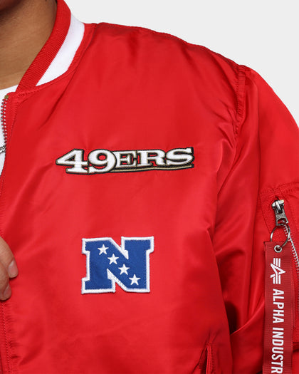 New Era X Alpha Series X NFL San Francisco 49ers MA-1 Bomber Jacket Red