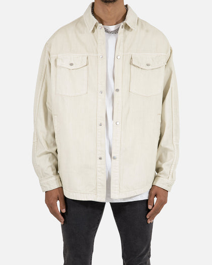 MNML Denim Over Long Sleeve T-Shirt White