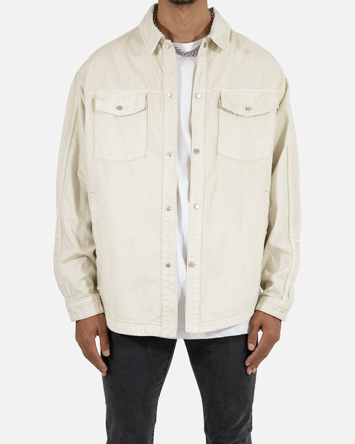 MNML Denim Over Long Sleeve T-Shirt White