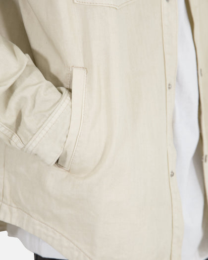 MNML Denim Over Long Sleeve T-Shirt White