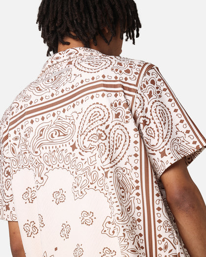 XXIII Paisley Nights Button Up Shirt Cream/Brown