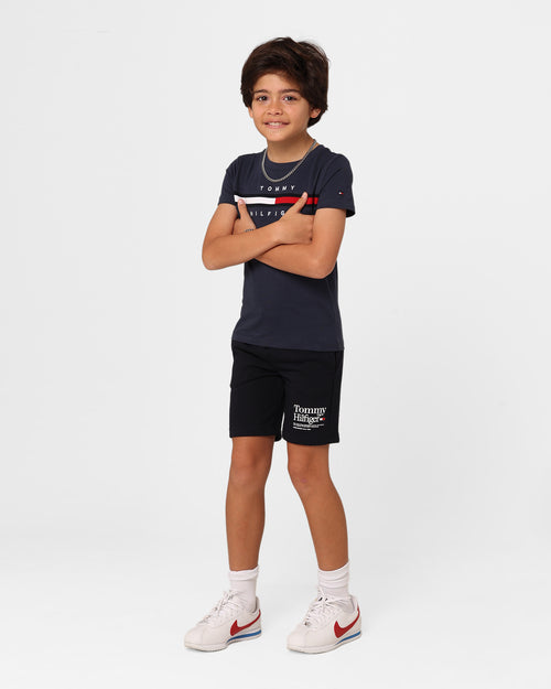 Tommy Hilfiger Kids' Flag Rib Insert T-Shirt Twilight Navy