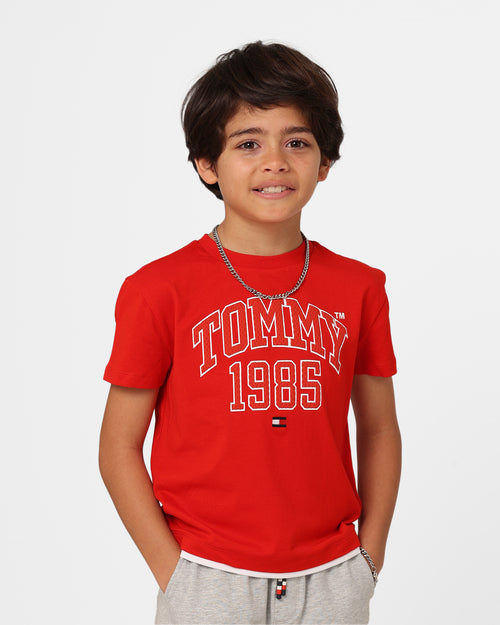 Tommy Hilfiger Kids' Tommy Varsity T-Shirt Deep Crimson