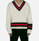 MNML Classic V Neck Sweater Off White