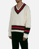 MNML Classic V Neck Sweater Off White