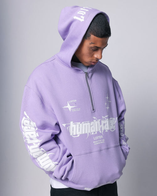 Loiter Rave Zip Hoodie Lilac