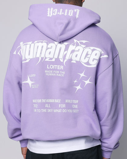 Loiter Rave Zip Hoodie Lilac