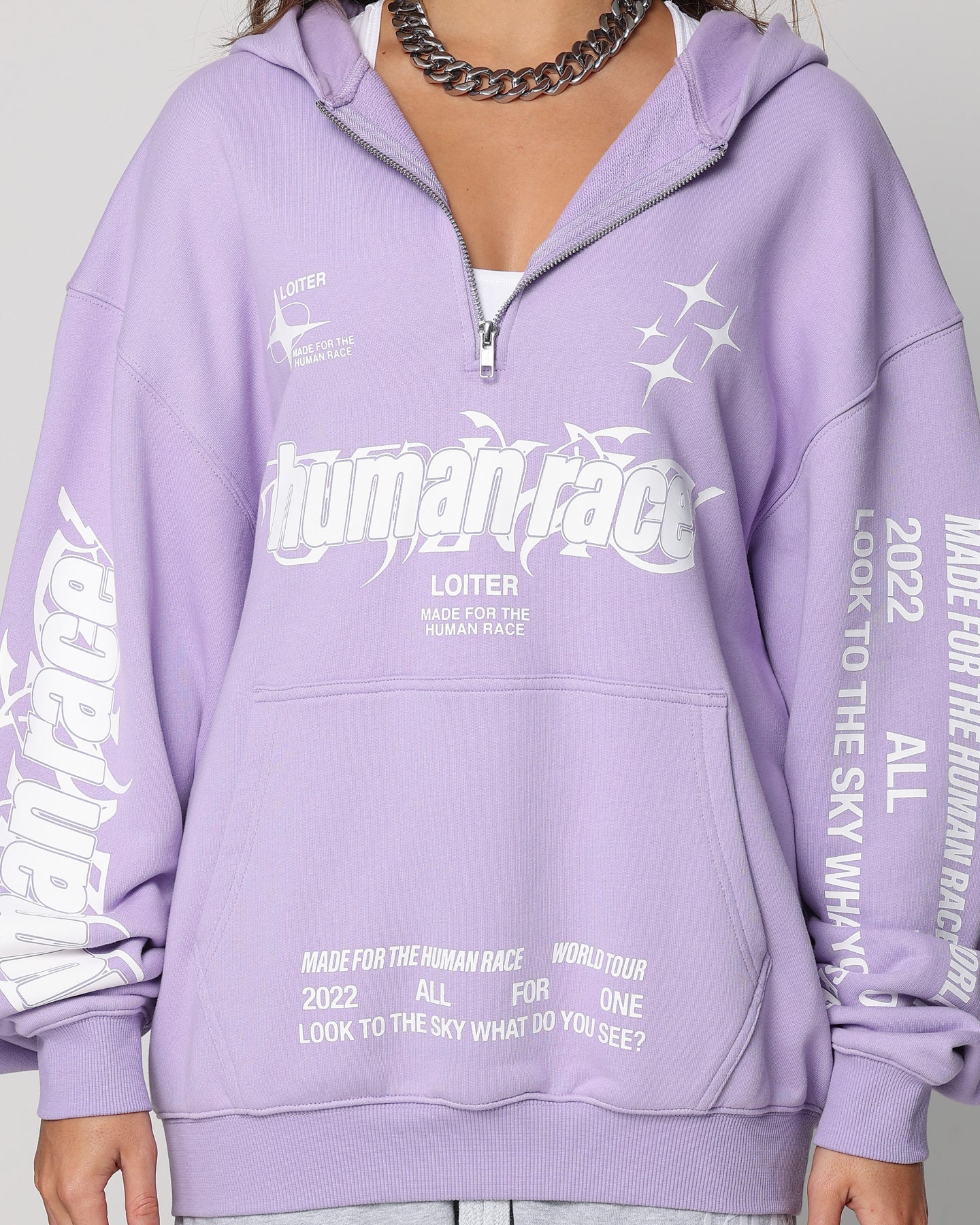 Loiter Rave Zip Hoodie Lilac | Culture Kings US