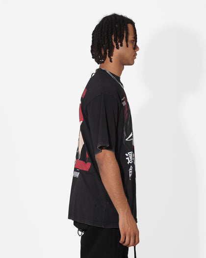 DXXMLIFE X Attack On Titan Eren Baggy Vintage T-Shirt Vintage Black